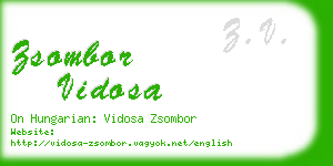 zsombor vidosa business card